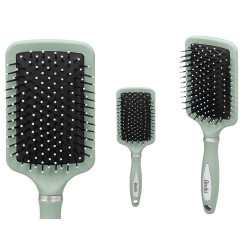 SPAZZOLA CAPELLI RETTANGOLARE VERDE