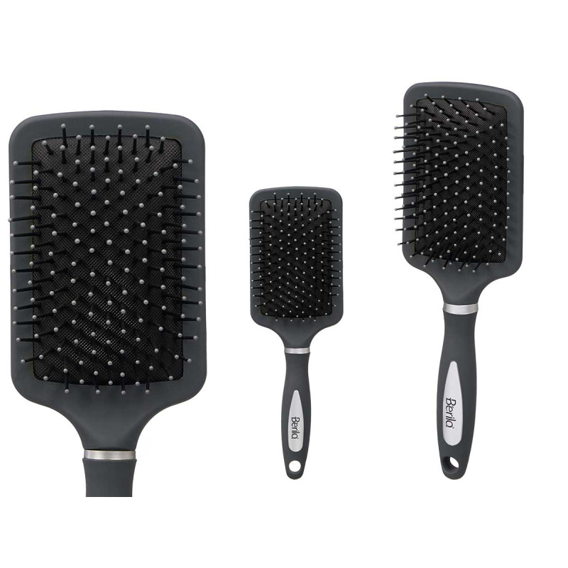 RECTANGULAR HAIR BRUSH GREY