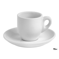 TASSE SOUCOUPE CAFÉ PORCELAINE 90ML