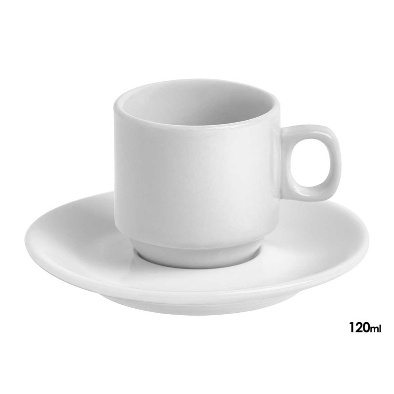 PIATTINO TAZZA CAFFE PORCELLANA 120ML
