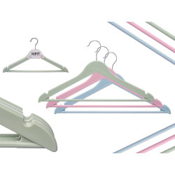 SET 3 PERCHAS PLASTICO 3 COLORES SURT CLARAS
