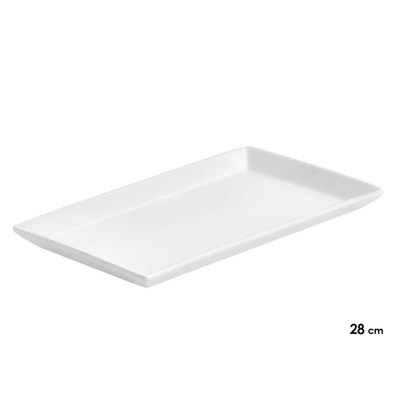 PLATEAU RECTANGULAIRE PORCELAINE 28CM