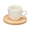 ENSEMBLE 6 TASSES PRISMA SOUS-TASSE BAMBOU