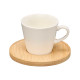 ENSEMBLE 6 TASSES CONIQUES SOUS-TASSE BAMBOU