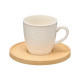 SET TAZA RAYAS  PLATO BAMBU INDIVIDUAL
