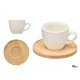 SET TAZZA PRISM INDIVIDUALE SOTTOTAZZA BAMBU