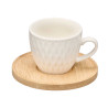 SET TAZA PRISMA PLATO  BAMBU INDIVIDUAL