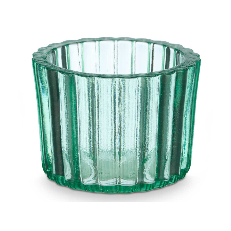PORTAVELA VIDRIO RECICLADO REDONDO