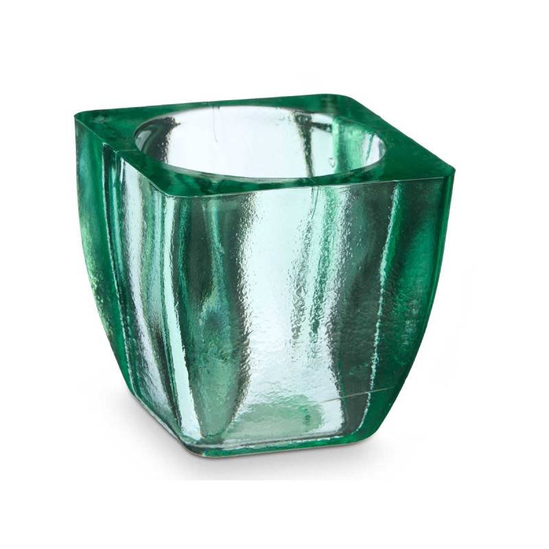 PORTAVELA VIDRIO RECICLADO CUADRADO