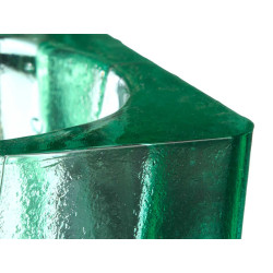 PORTAVELA VIDRIO RECICLADO CUADRADO
