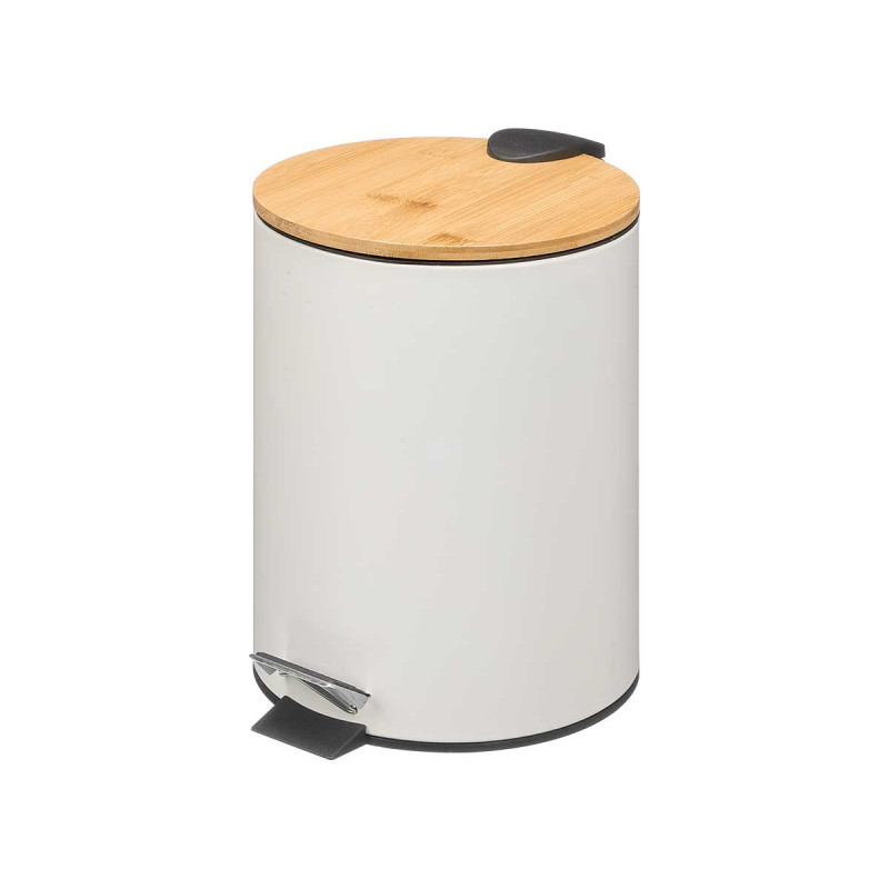 WHITE BIN BAMBOO LID 7L