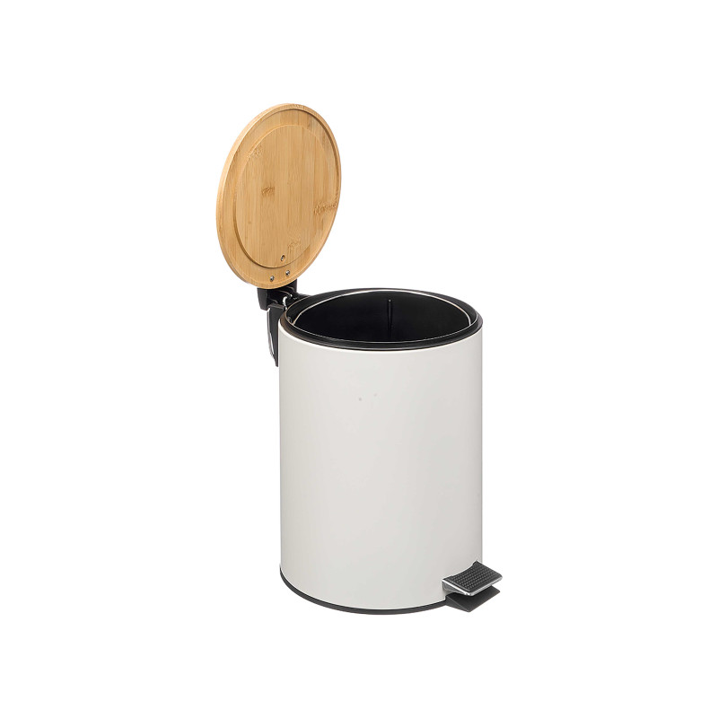 WHITE BIN BAMBOO LID 7L