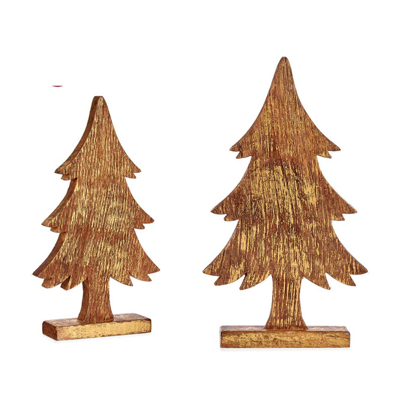 ARBOL MADERA ORO 38CM