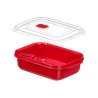 1,3L RED MICROWAVE LUNCH BOX STEAM VENT