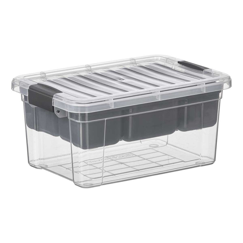 SCATOLA ORGANIZZATRICE ANTRACITE 5 SCOMPARTI 3,2L