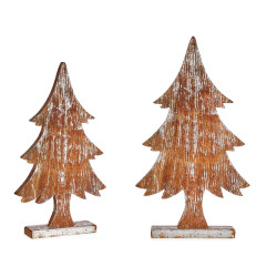 ALBERO LEGNO ARGENTO 50CM