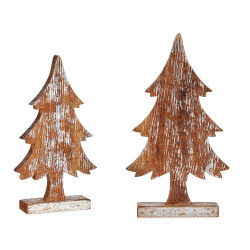 ALBERO LEGNO ARGENTO 38CM