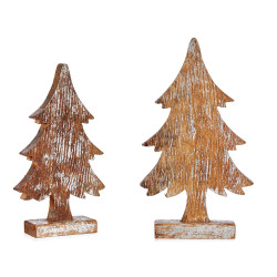 ALBERO LEGNO ARGENTO 30CM