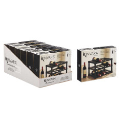 BLACK PLASTIC BOTTLE RACK 12 BOTTLES