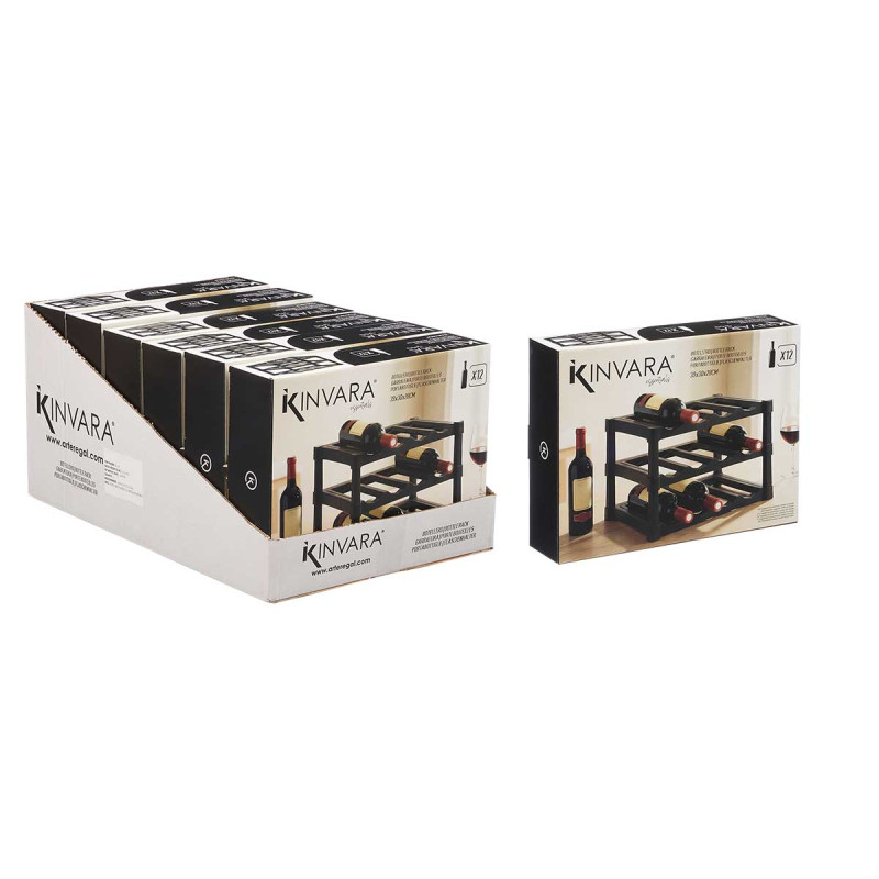 PORTE-BOUTEILLES PLASTIQUE 12 BOUTEILLES NOIR