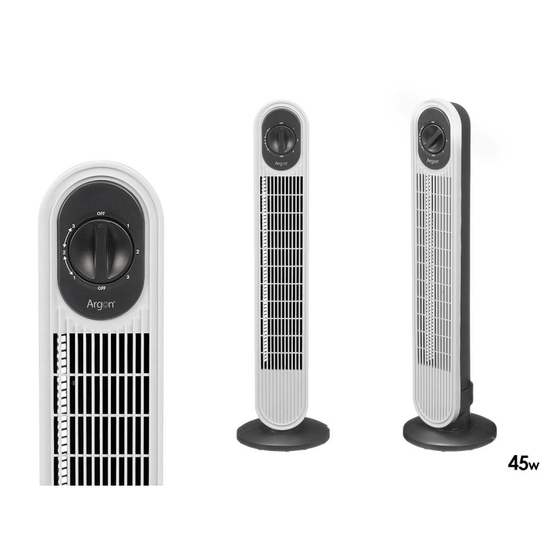 VENTILATORE A TORRE GRIGIO BIANCO 45W