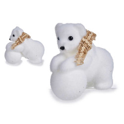 STATUETTA ORSO POLARE 14CM PALLA