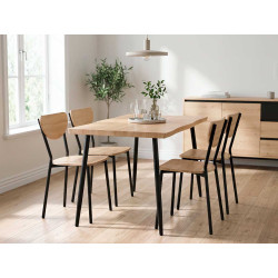 SET MESA RETANGULAR 4 CADEIRAS