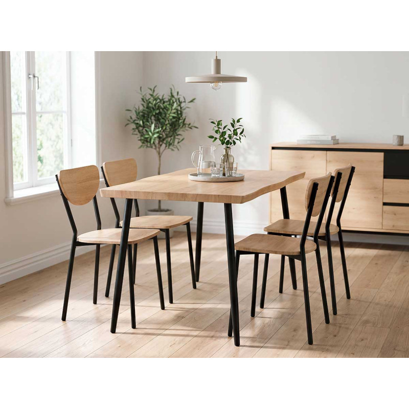 SET MESA RECTANGULAR 4 SILLAS