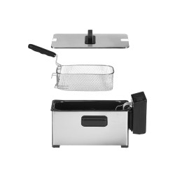 FREIDORA 3L TEFLON ACERO INOXIDABLE 2000W