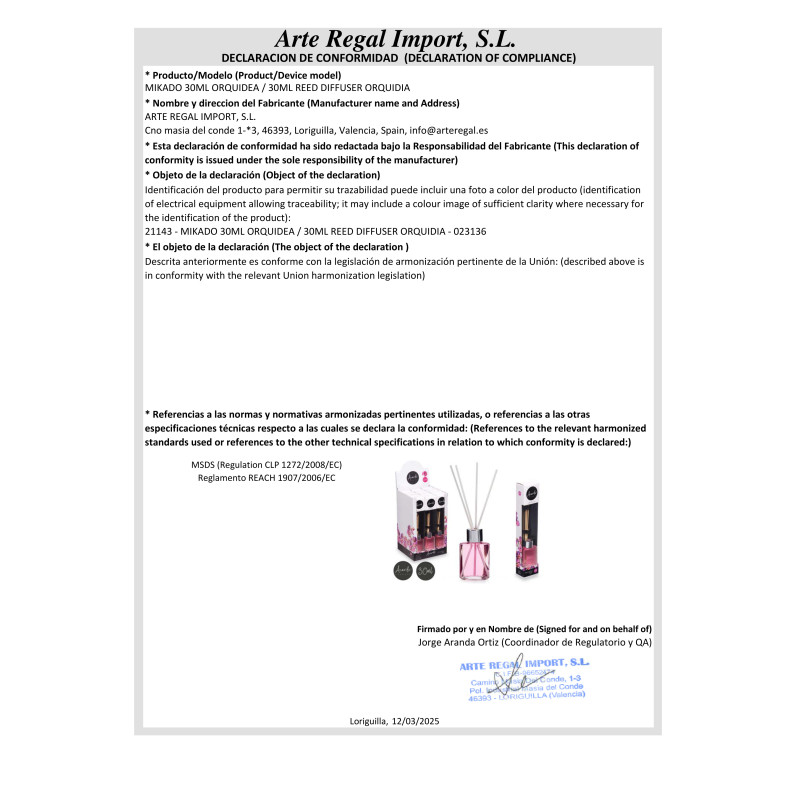 MIKADO 30ML ORQUIDEA