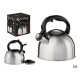 CHALEIRA AÇO INOX 2,5L ASA PLASTICO