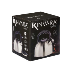 STEEL KETTLE 2,5L PLASTIC HANDLE
