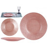 SOFT PINK 21CM GLASS PLATE