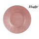 ASSIETTE VERRE 21CM ROSE GATEAU