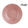 SOFT PINK 21CM GLASS PLATE