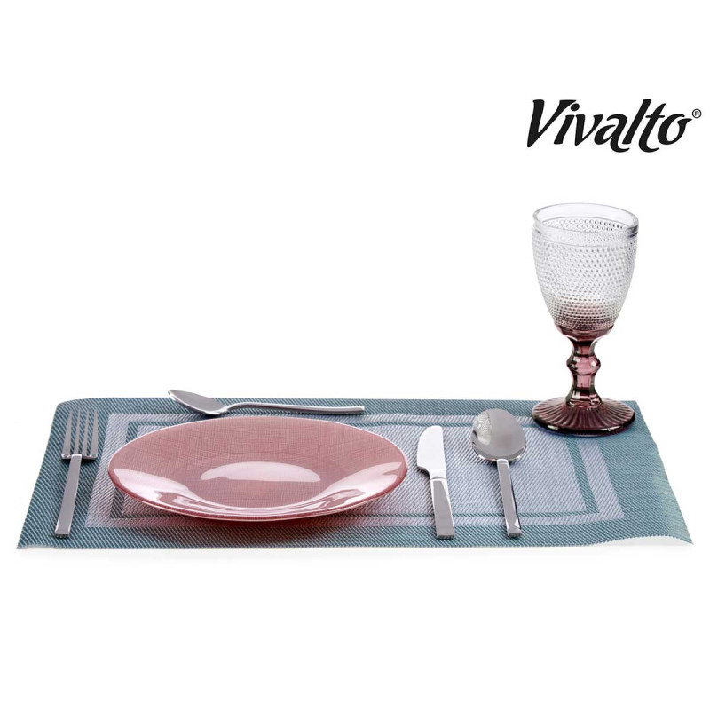 PIATTO VETRO 21CM ROSA PASTELLO
