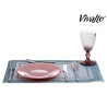 PIATTO VETRO 21CM ROSA PASTELLO