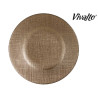 PIATTO CRISTALLO 21CM ORO VECCHIO 