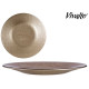PIATTO CRISTALLO 21CM ORO VECCHIO 