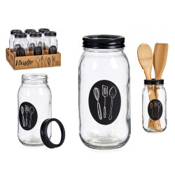 RANGE COUVERTS  VERRE AVEC COUVERCLE METAL PELLES 