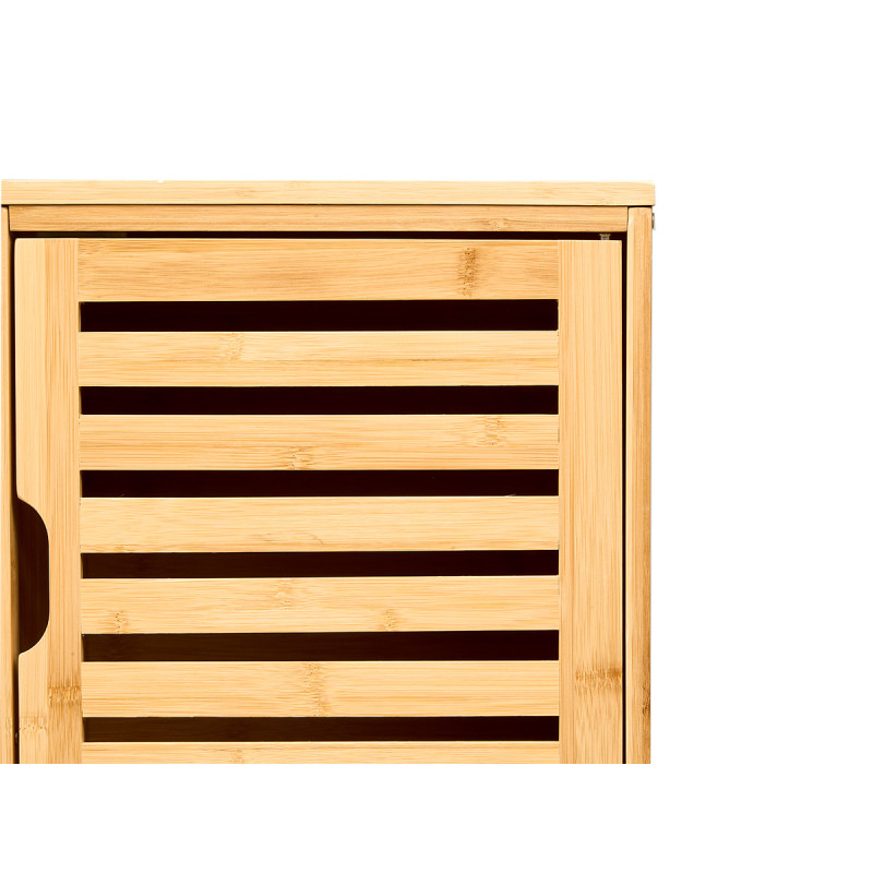 BAMBOO TALL BATHROOM CABINET 2 DOORS