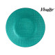 PLATO VIDRIO 21CM TURQUESA