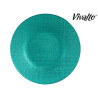 ASSIETTE VERRE 21CM TURQUOISE