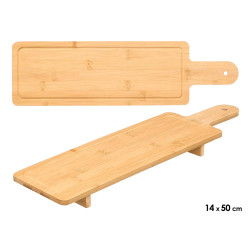 BAMBOO BOARD 14X50CM HANDLE LEGS