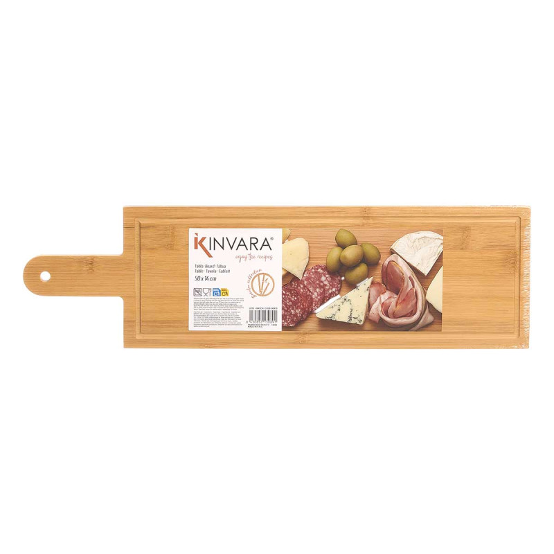 TAGLIERE BAMBÙ 14X50CM  MANICO PIEDINI