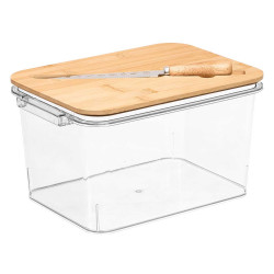 BOÎTE À PAIN COUTEAU COUVERCLE BAMBOU