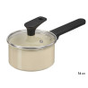 CAZO INDUCCION TAPA CRISTAL 16CM CREMA