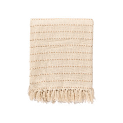 MULTIUSOS RAYAS PUNTO CREMA 125X150CM