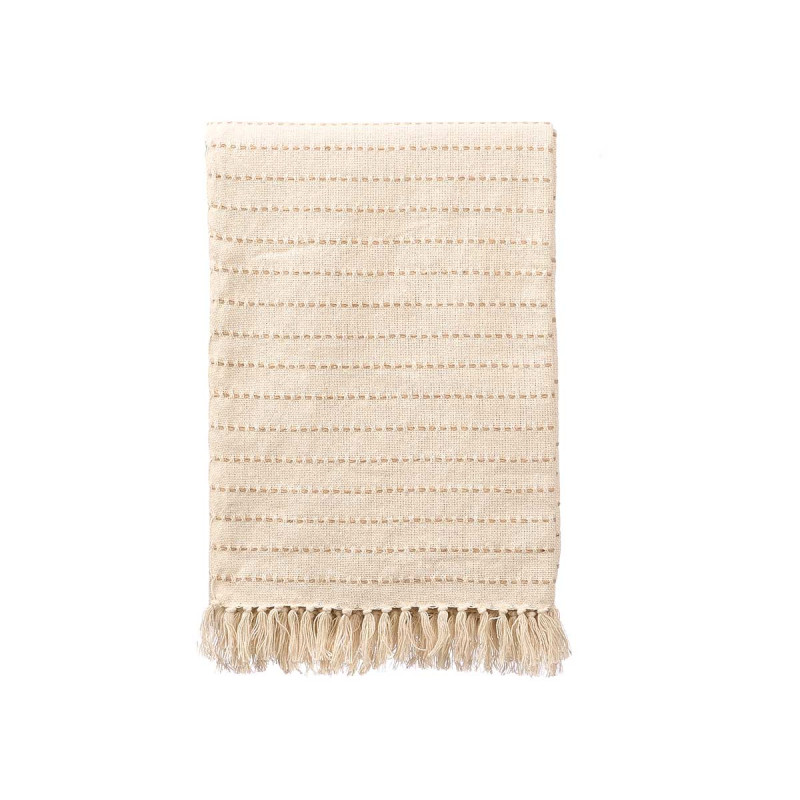 MULTIUSOS RAYAS PUNTO CREMA 160X240CM
