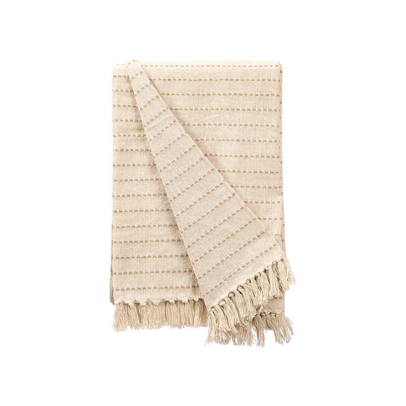 MULTIUSOS RAYAS PUNTO CREMA 160X240CM